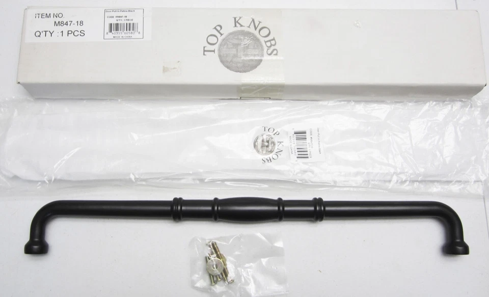 NEW Top Knobs NORMANDY 18" c-c HANDLE APPLIANCE DOOR PULL, Patine Black - Image 1 of 1