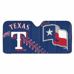 FANMATS 60039 MLB Texas Rangers Windshield Sun Auto Shade 59" x 29.5" - Picture 1 of 1