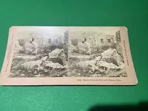 1899 CUBA KILBURN Stereoview RUINS OF THE OLD FORT AT EL CANEY - Picture 1 of 3