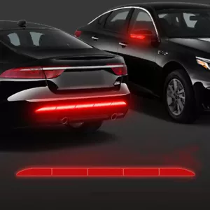 Red Reflective Strip Car Bumper Safety Warning Sticker Tape Trim Accessories - Picture 1 of 6