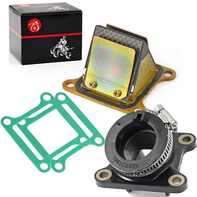 Carb Intake manifold boot and Reed Valve For KAWASAKI KX80 KX100 1991-2000 - Image 1 of 4