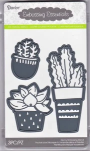 Cactus Pots - Darice Metal Craft Dies 3/pk Cut Emboss Stencil Succulent 30023089 - Picture 1 of 1