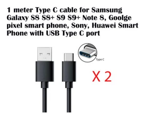 Type-C USB-C 3.1 Data Snyc FAST Charging Cable For Samsung Galaxy S8 S9 - Picture 1 of 1