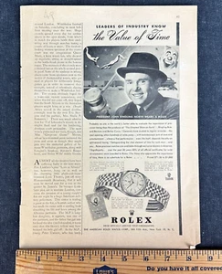 Vtg American Rolex Tudor Advertising Print Ad 1949 President of Ringling North - Picture 1 of 5