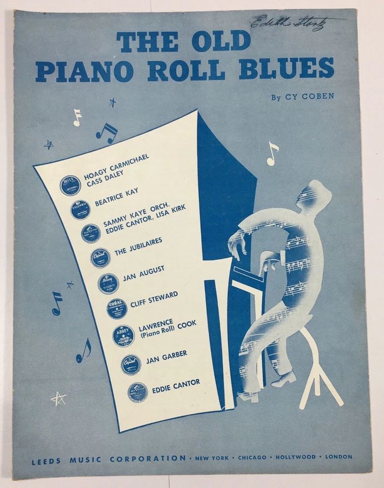 Partituras de blues The Old Piano Roll de Cy Coben Leeds Music Corp 1950 Foto 1 de 4
