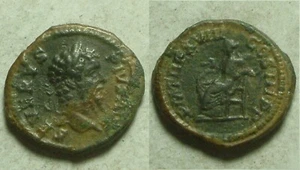 Rare Genuine ancient Roman coin Septimius Severus BILLON denarius SALUS SNAKE - Picture 1 of 4