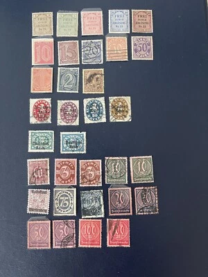 Germany Goverment Service Stamps 1903-1922 Mix 33 stamps, see photos - Image 1 of 4