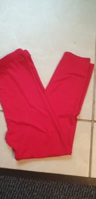 NIÑAS LEGGINGS LISOS ALGODÓN LARGO COMPLETO EDAD 13 ROJO Foto 1 de 4