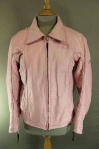J&S PINK LEATHER BIKER JACKET: MEDIUM/38 INCH CHEST - Picture 1 of 9