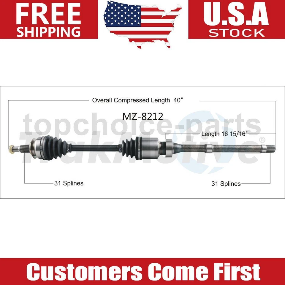 Eje CV delantero derecho del lado del pasajero OE para Mazda CX-5 2,5 L AWD 2014-2016 Foto 1 de 1