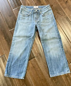 Juicy Couture Girls Cropped Jeans 👖 Tinkerbell Cotton 2 Pocket 💕💍 Sz 12 - Picture 1 of 9