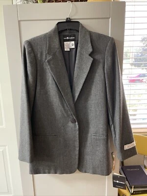 Винтажный Sag Harbor Blazer куртка размер 8 100% чисто шерсти серый женщин бизнес новый/с ярлыками - Изображение 1 из 4