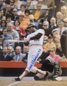 Signed 11x14 FRANK ROBINSON "HOF 82" Baltimore Orioles Autographed photo JSA - Picture 1 of 1