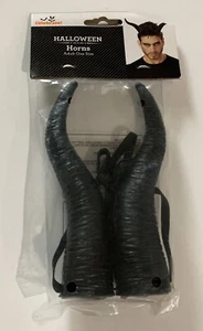 Adult BLACK HORNS Costume Accessory NEW OS DEVIL WITCH Halloween - Picture 1 of 1