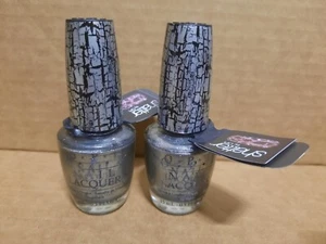 (Lot Of 2) O. P. I. Nail Lacquer Silver Shatter E62 0.5 Fluid Oz. Crackle New - Picture 1 of 6
