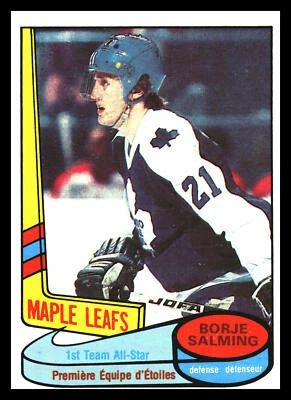 Borje Salming 1980-81 O-Pee-Chee All Star #85 Toronto Maple Leafs - Image 1 of 2