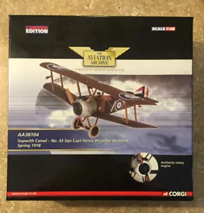 Corgi Aviation Archive AA38104 Sopwith Camel No 43 Sqn Spring 1918 NOS LE - Picture 1 of 4