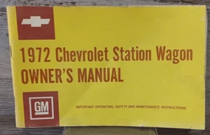 1972 Chevrolet Station Wagon Owner's Manual First Edition - Picture 1 of 2