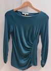 Lk Bennet Size 12 Green Gathered Ruched Top