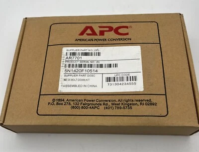 BRAND NEW SEALED APC Sheinder NetShelter NS SX Bolt-Down Stabilizer Kit AR7701 - Image 1 of 2