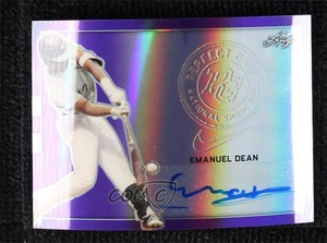 2018 Leaf Perfect Game National Showcase Metal 1/1 Emanuel Dean #BA-ED1 Auto s5q