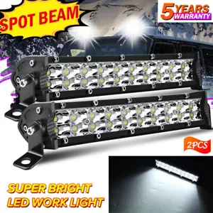 2x 7INCH 108W LED Work Light Bar Spot Pods Offroad Fog Lamp 4X4 Pickup ATV Truck - Bild 1 von 12