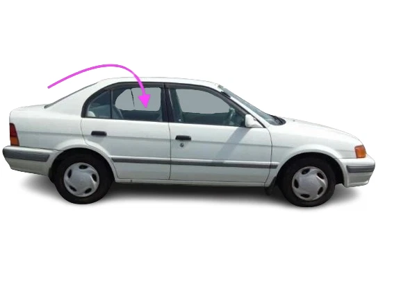 Compatível com: 95-1997 Toyota Tercel 4D Sedan vidro traseiro direito da janela da porta lateral do passageiro - Imagem 1 de 4