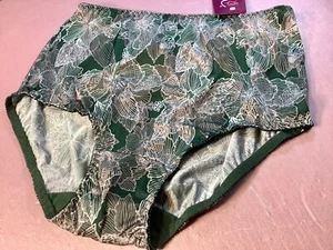 Women Panties,BriefsBikinis"Ilusion"Size 2XL Shiny SoftSilky Satin Floral Mexico - Picture 1 of 5