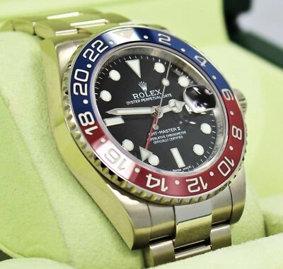 Rolex GMT Master II 116719 BLRO PEPSI 18K White Gold Watch Box/Papers MINT - Image 1 of 4