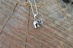Delicado Collar de Amistad Elefante Plata Dije Joyería Cadena Esterlina Especial - Imagen 1 de 6