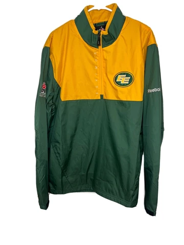 Reebok CFL Edmonton Eskimos Wind Breaker Mens Jacket Size XL Cover