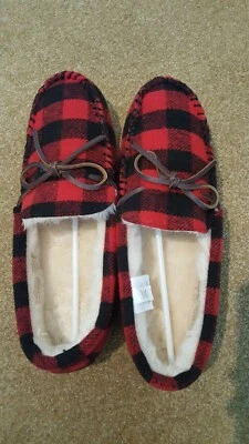 Zapatillas mocasín J Crew clásicas de piel de oveja sintética a cuadros talla 10 nuevas Foto 1 de 4