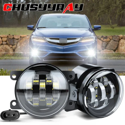 New Upgrade Front Bumper Clear LED Fog Lights For ACURA ILX 2013-2018 - Изображение 1 из 4