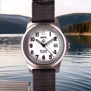MWC G10LM General Service Uhr mit gut sichtbarem weißem Zifferblatt + Datumsfenster - Bild 1 von 10