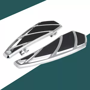 1Pair Floorboards Driver Footboards For Harley FLD Dyna FL Softail Touring Trike - Picture 1 of 9