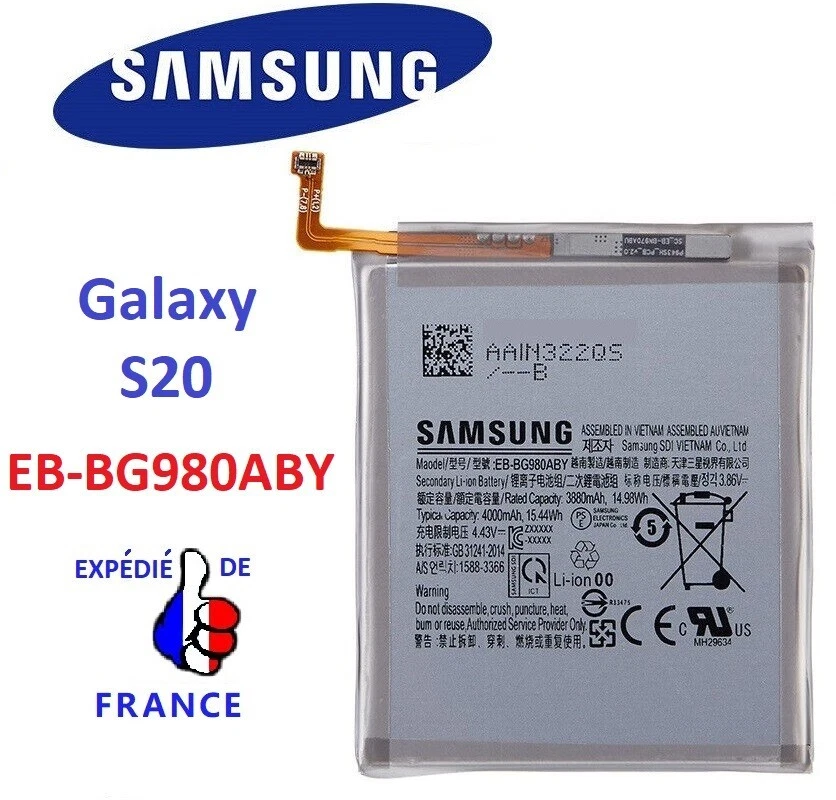 ORIGINALE BATTERIE SAMSUNG GALAXY S20 5G SM-G980F SM-G981U EB-BG980ABY accu akku - Image 1 of 1