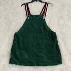 FOREVER 21 corduroy jumper dress Women’s SZ Large Forest Green Christmas Vibes!