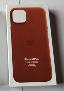 NEW Original UMBER Apple iPhone 14 PLUS MagSafe Leather Case in Retail Pkg - Picture 1 of 4