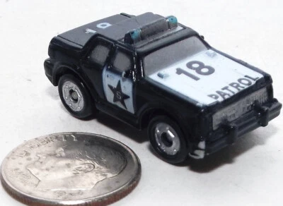 Small Funrise Plastic Police Car in Black marked Patrol number 18  (VG) - Image 1 of 3