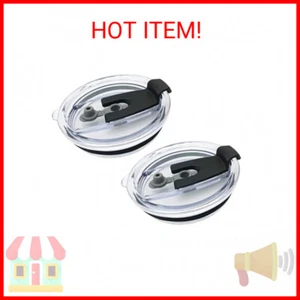 Tumbler Lids Spillproof 20 Oz,2 Replacement Lids for 20 oz YETI Rambler,BPA Free - Picture 1 of 2