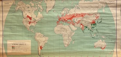 Mapa de tela vintage 1 capa mundo vintage, salvamento, antiguo, antiguo.  Foto 1 de 3
