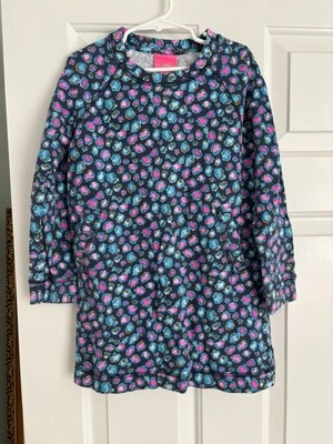 Mini Vestido Combinador de Playa Lilly Pulitzer Niñas Seabreeze Marea Baja Azul Marino Manchado M 6-7 Foto 1 de 3