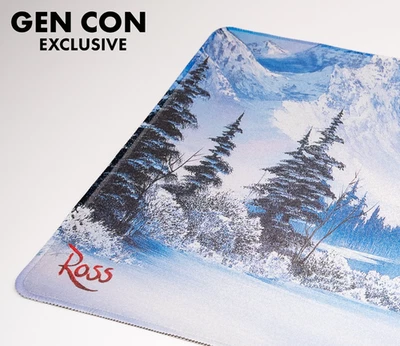 Alfombra de juego Ultra Pro Bob Ross Holofoil Winter Paradise GenCon 2025 exclusiva^ Foto 1 de 3