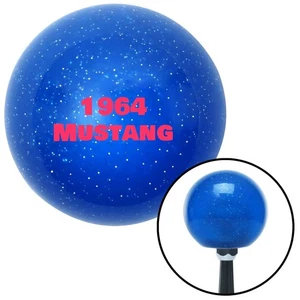 Pink 1964 Mustang Blue Metal Flake Shift Knob w/ M16x1.5 Insert Shifter Auto - Picture 1 of 15