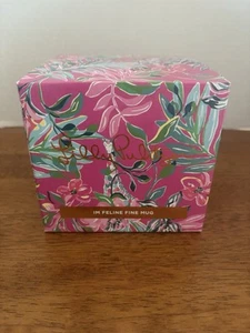 Lilly Pulitzer/"I'm Feline Fine"/Floral Keramik Kaffee/Teetasse/Goldrand/Neu im Karton - Bild 1 von 11