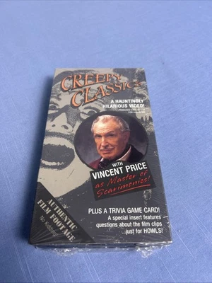 Vintage Creepy Classics VHS Tape Sealed Vincent Price Horror Movie Clips 1988 - Image 1 of 3