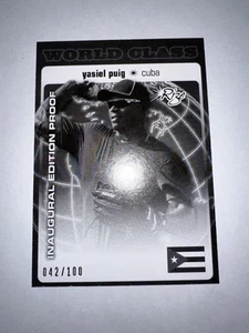 Yasiel Puig 2012 Rize Rookie Inaugural Edition PROOF WORLD CLASS RC #/100, Bilder! - Bild 1 von 4