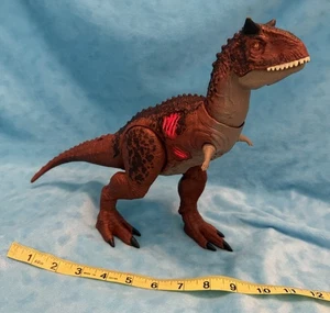 Roaring Light up Cobs Jurassic World Attack Battle Chomping dinosauro Carnotaurus - Foto 1 di 12