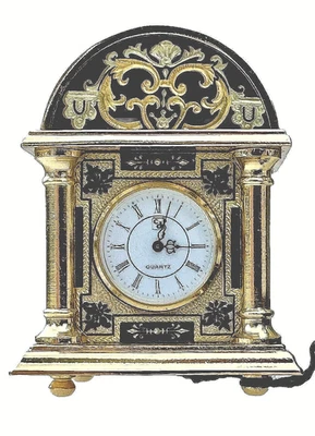 Miniature Mental Carriage Clock 24K Gold Trim Credan, S.A Toledo Spain BRAND NEW - Image 1 of 4