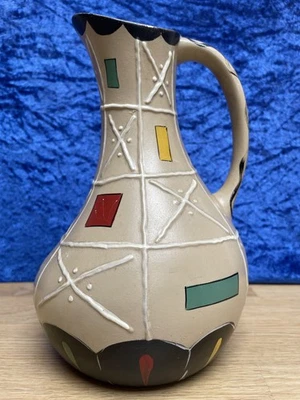 Rare BRENTLEIGH WARE 1950's Atomic Lorca Gourd Shaped 'Savona' Pattern 8.25' Jug - Image 1 of 4